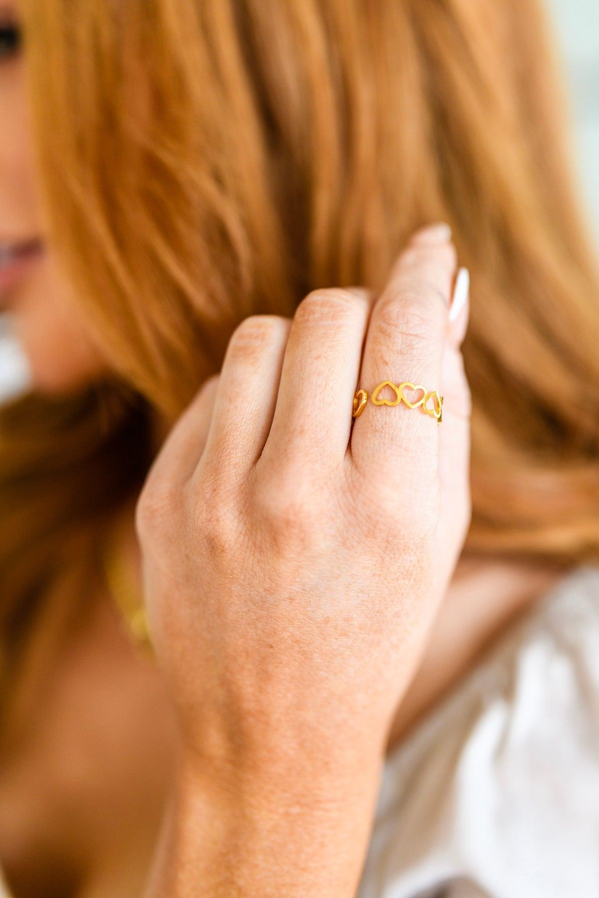 Endless Hearts Gold Ring - God's Girl Gifts And Apparel
