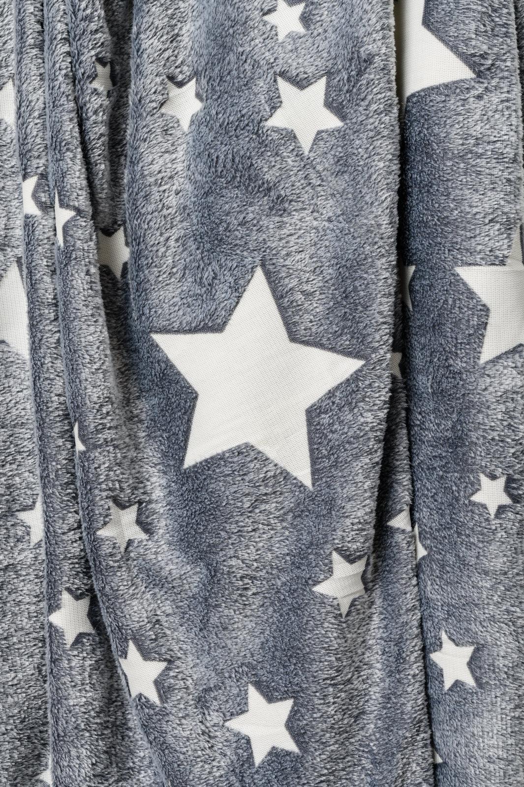 Glow in the Dark Blanket in Gray Star - God's Girl Gifts And Apparel