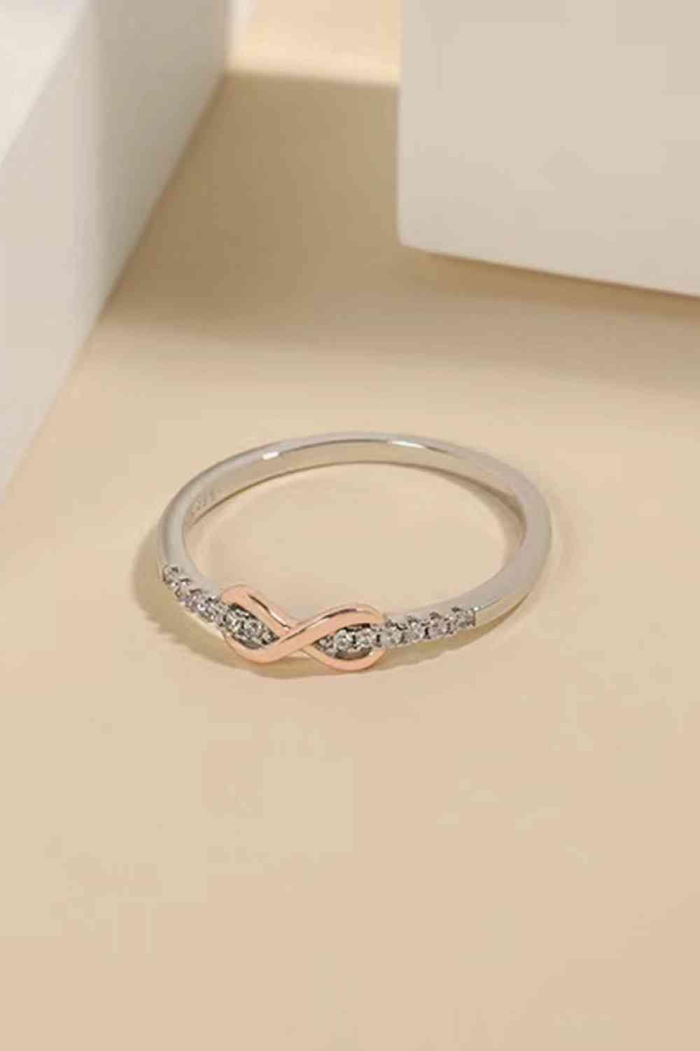 Infinity Loop Zircon 925 Sterling Silver Ring - God's Girl Gifts And Apparel
