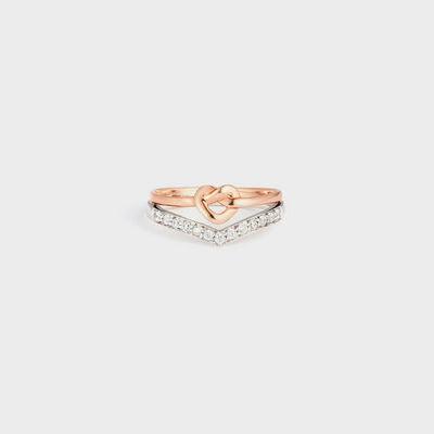 Knotted Heart Shape Inlaid Zircon Ring - God's Girl Gifts And Apparel