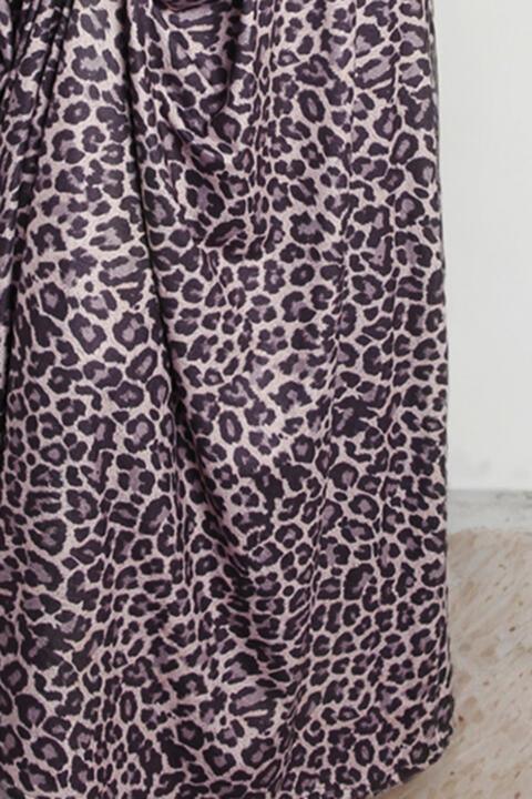 Leopard Print Round Neck Maxi Dress - God's Girl Gifts And Apparel