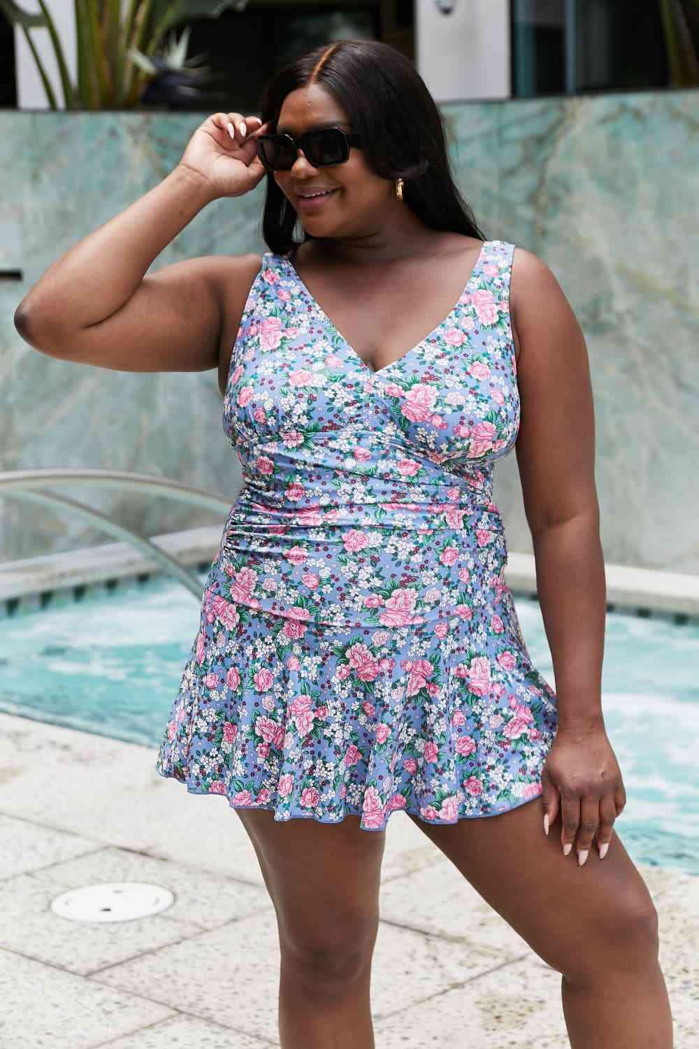 Marina West Swim Full Size Clear Waters Swim Dress in Rose Sky - God's Girl Gifts And Apparel