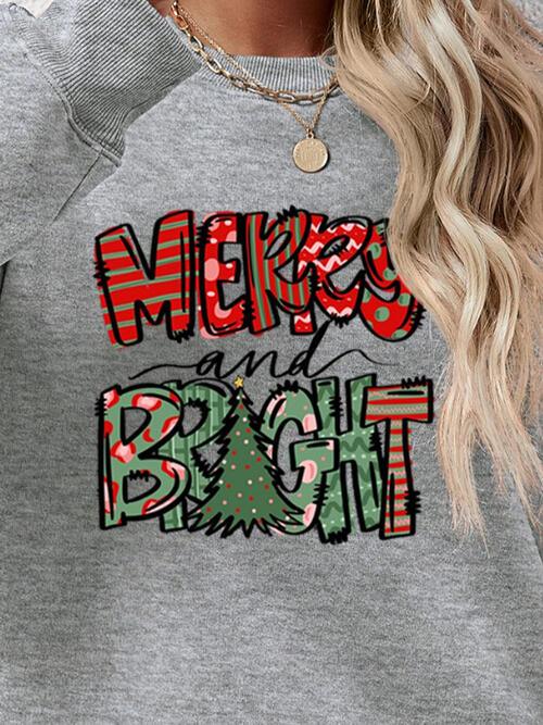 Merry and Bright Christmas Tree Sweatshirt - God's Girl Gifts And Apparel