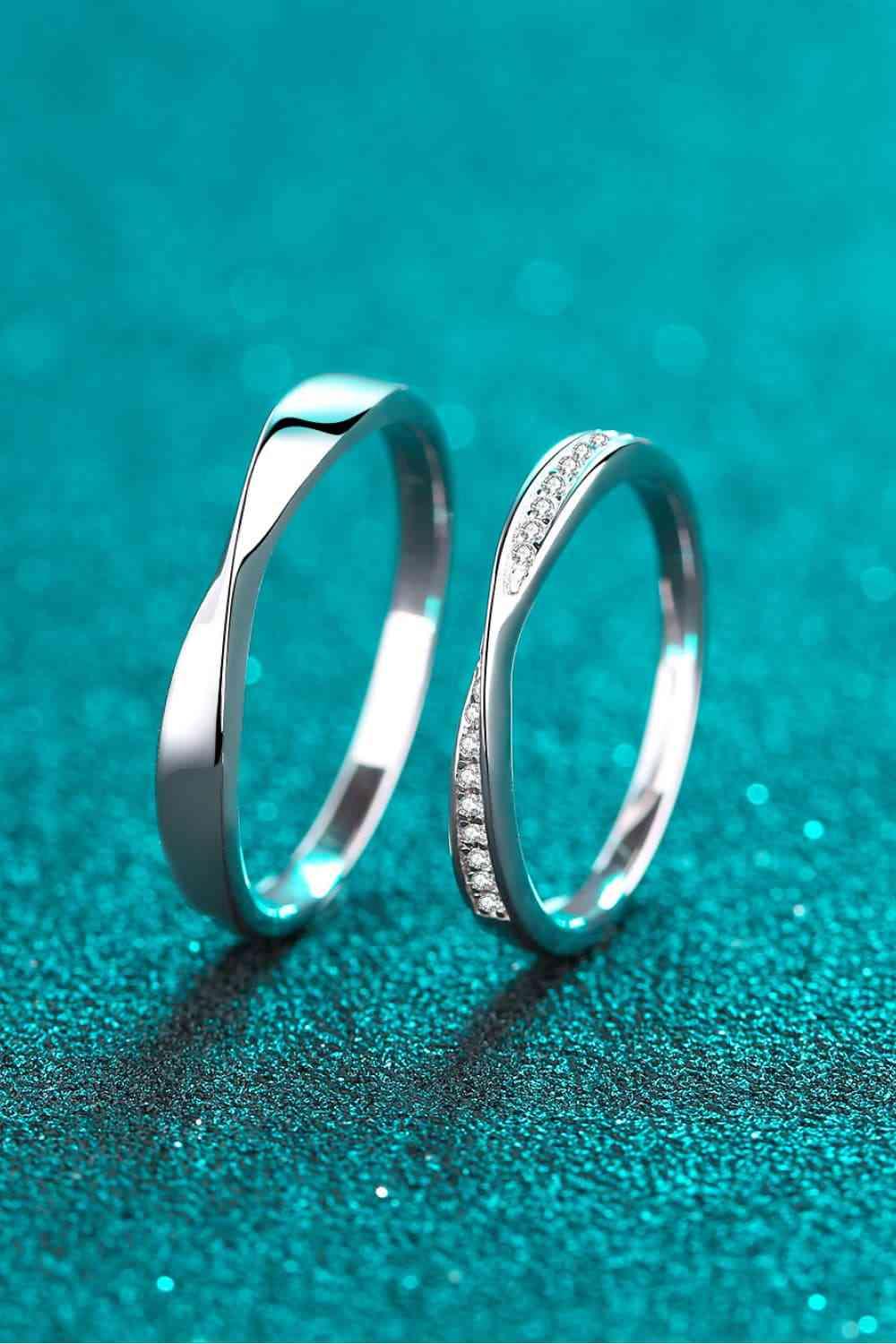 Minimalist 925 Sterling Silver Matching Ring Set - God's Girl Gifts And Apparel